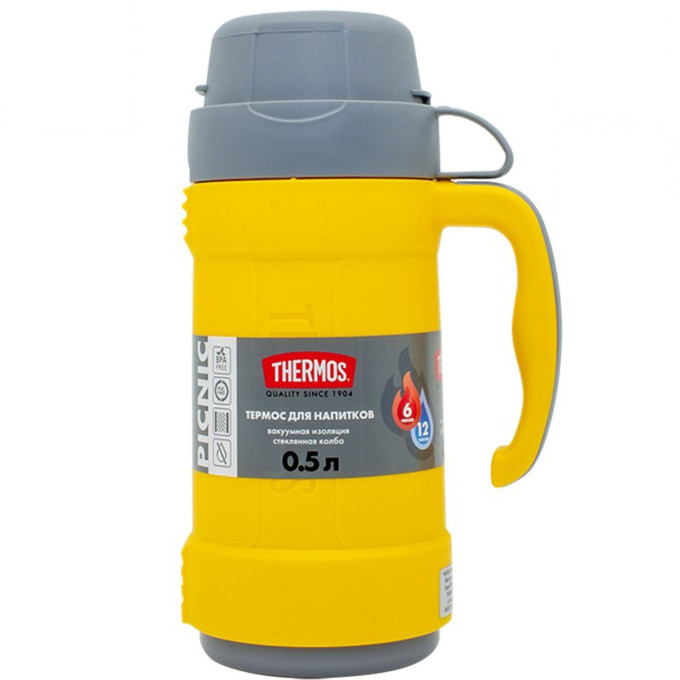 Термос для напитков THERMOS PICNIC 40-50 0,5 л, желтый 673695